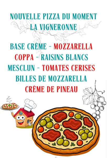 Pizzeria à Cherves-Richemont, Châteaubernard, Saint-Sulpice-de-Cognac.